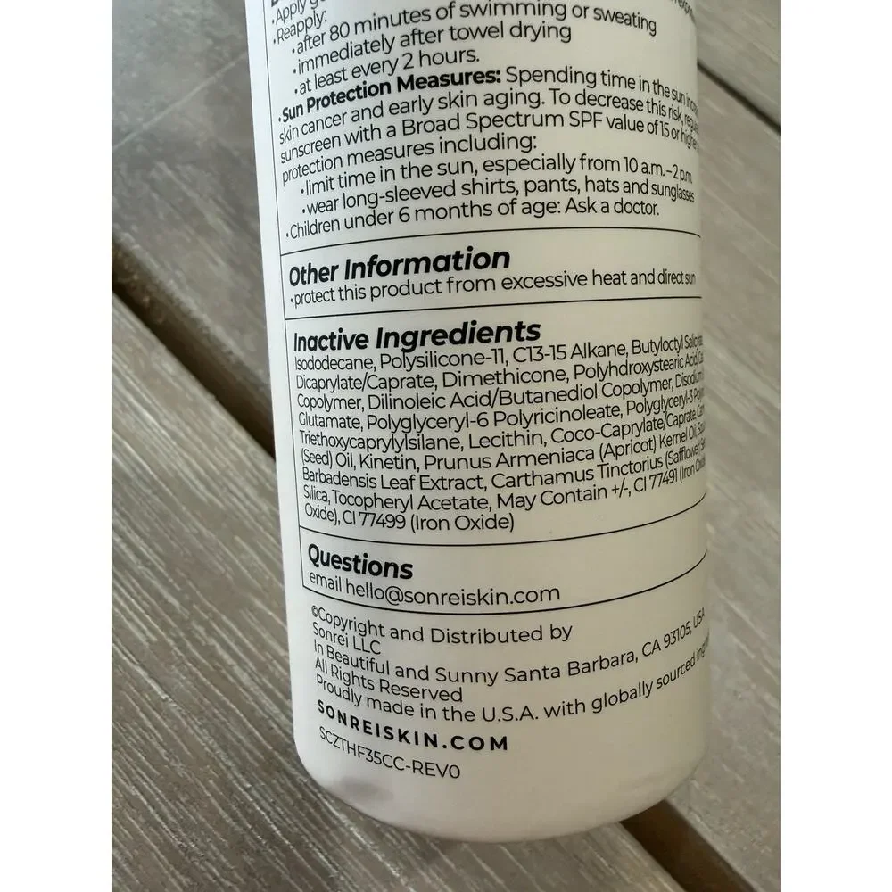 Sonrei Clearly Zinq Tinted Hydrating Facial SPF 35 + Growth Factor Sunscreen Gel